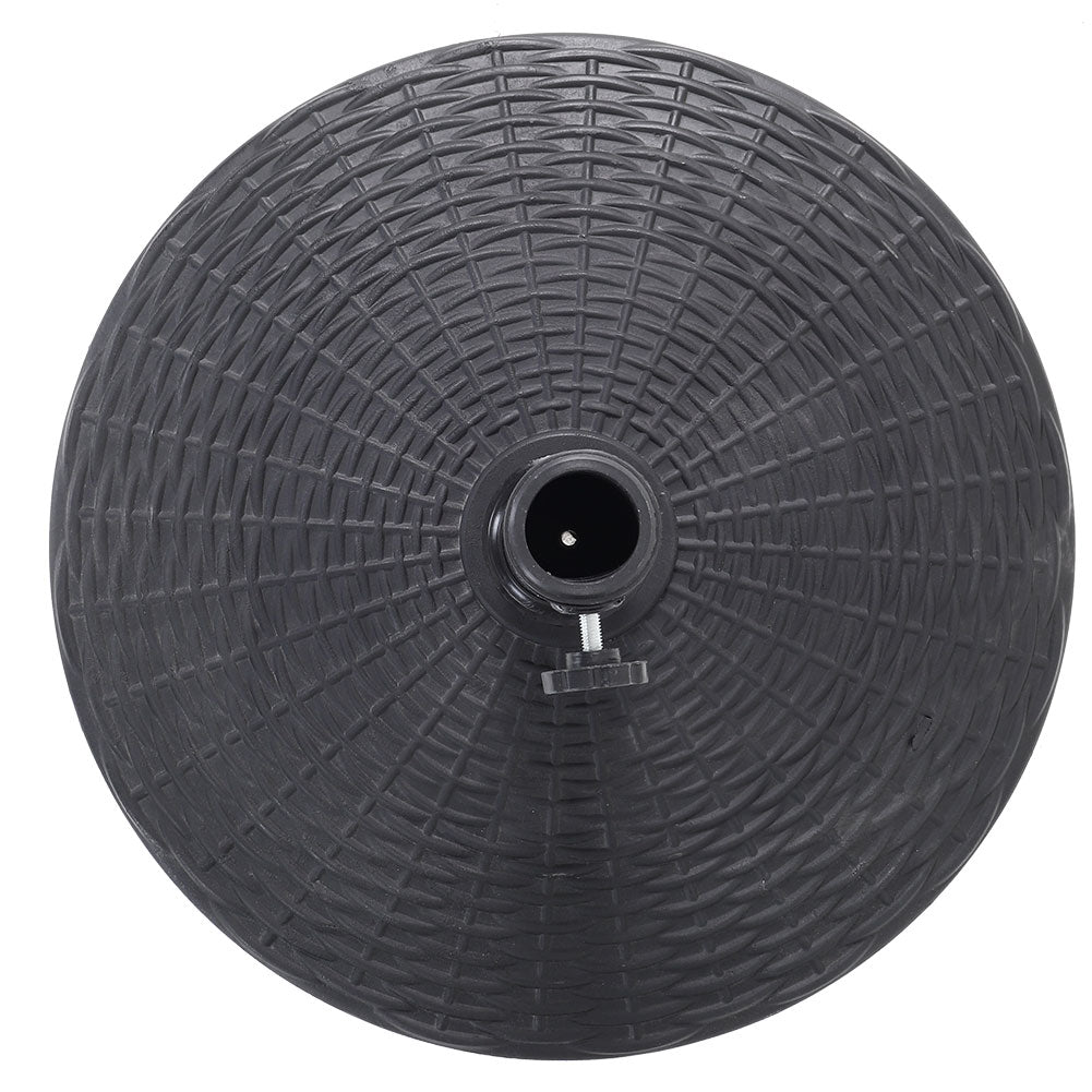 3m Garden Parasol Adjustable Tilting Parasol With Crank Handle For Outdoor Garden Patio Camping With Heavy-duty Round Base | One Size | Black