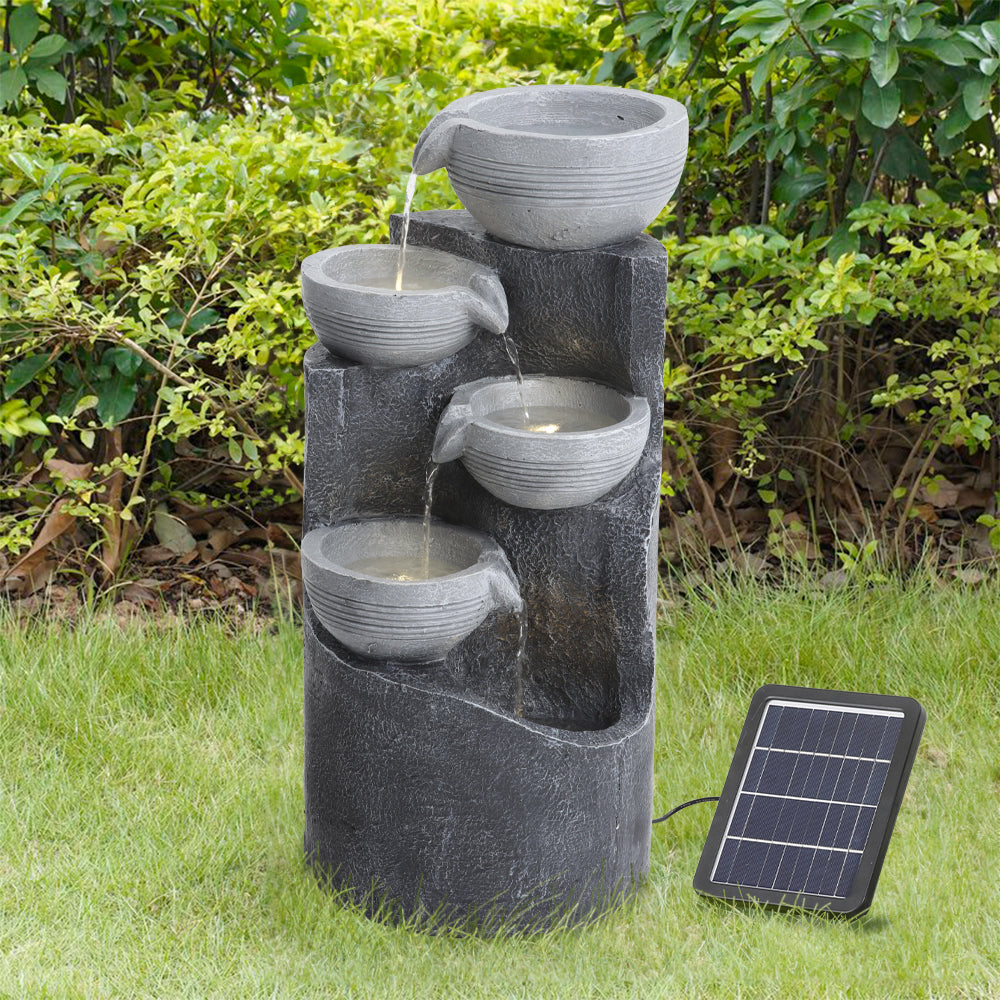 Garden Outdoor Solar-powered Water Fountain Rockery Decor