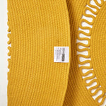 Crochet Braided Round Rug | 120cm | Mustard