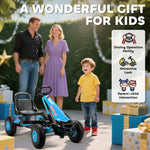 Kids Pedal Go Kart With Adjustable Seat, Eva Tyres | Blue
