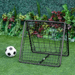 Double Sided Adjustable Angle Rebounder Soccer Net | Black