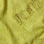 Nirvana Handwoven Slub Cotton Throw | 255cm x 360cm | Lime Green