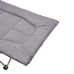 Folding Camping Cot With Mattress & Headres，wide Outdoor Camp Bed For Travel Hiking Indoor Use | Grey