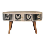 Solid Wood Edessa Bone Inlay Coffee Table