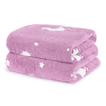 Unicorn Glow In The Dark Blanket - Pink