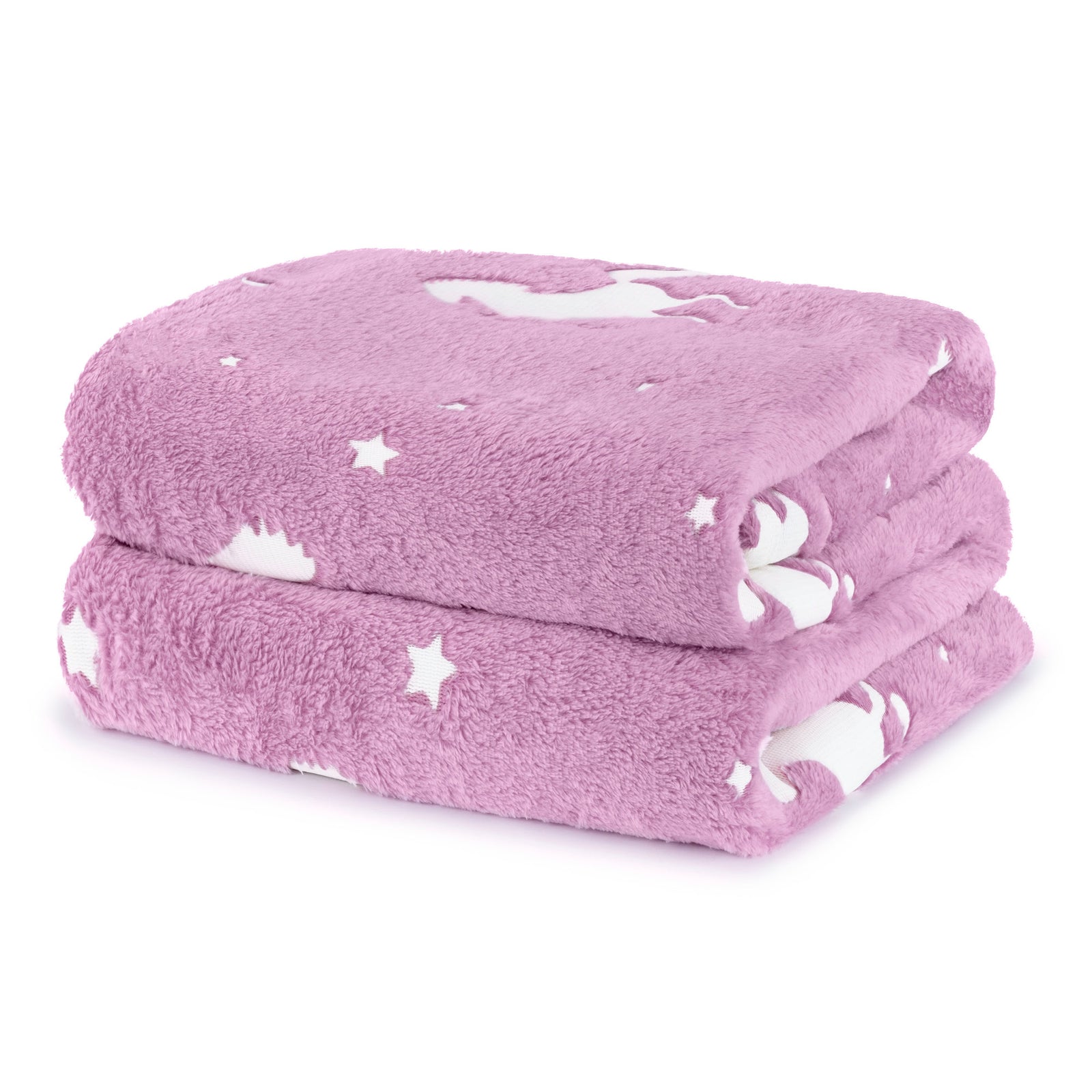 Unicorn Glow In The Dark Blanket - Pink
