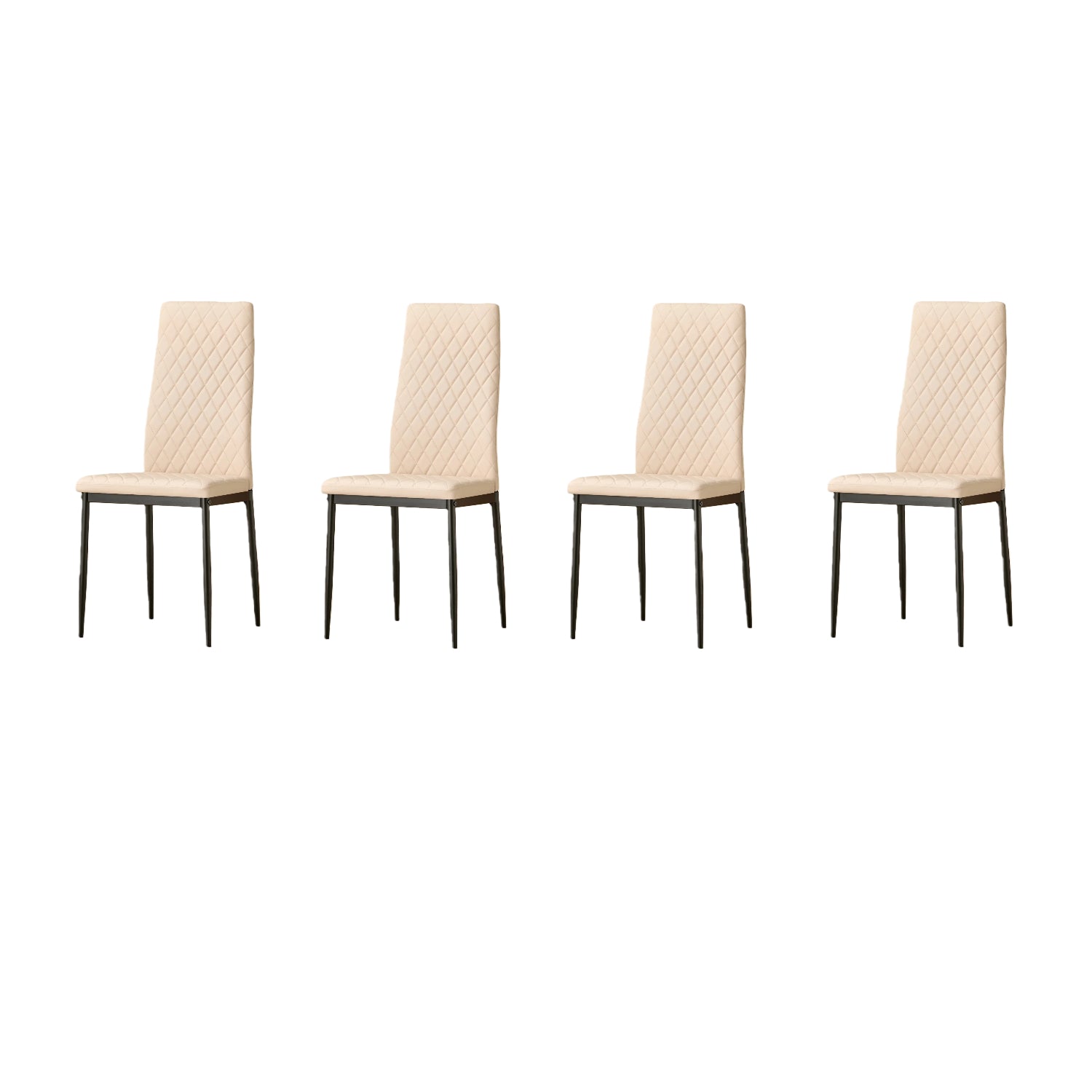 San Diego Marble Top Dining Table With Emily Leather Chairs | Champagne
