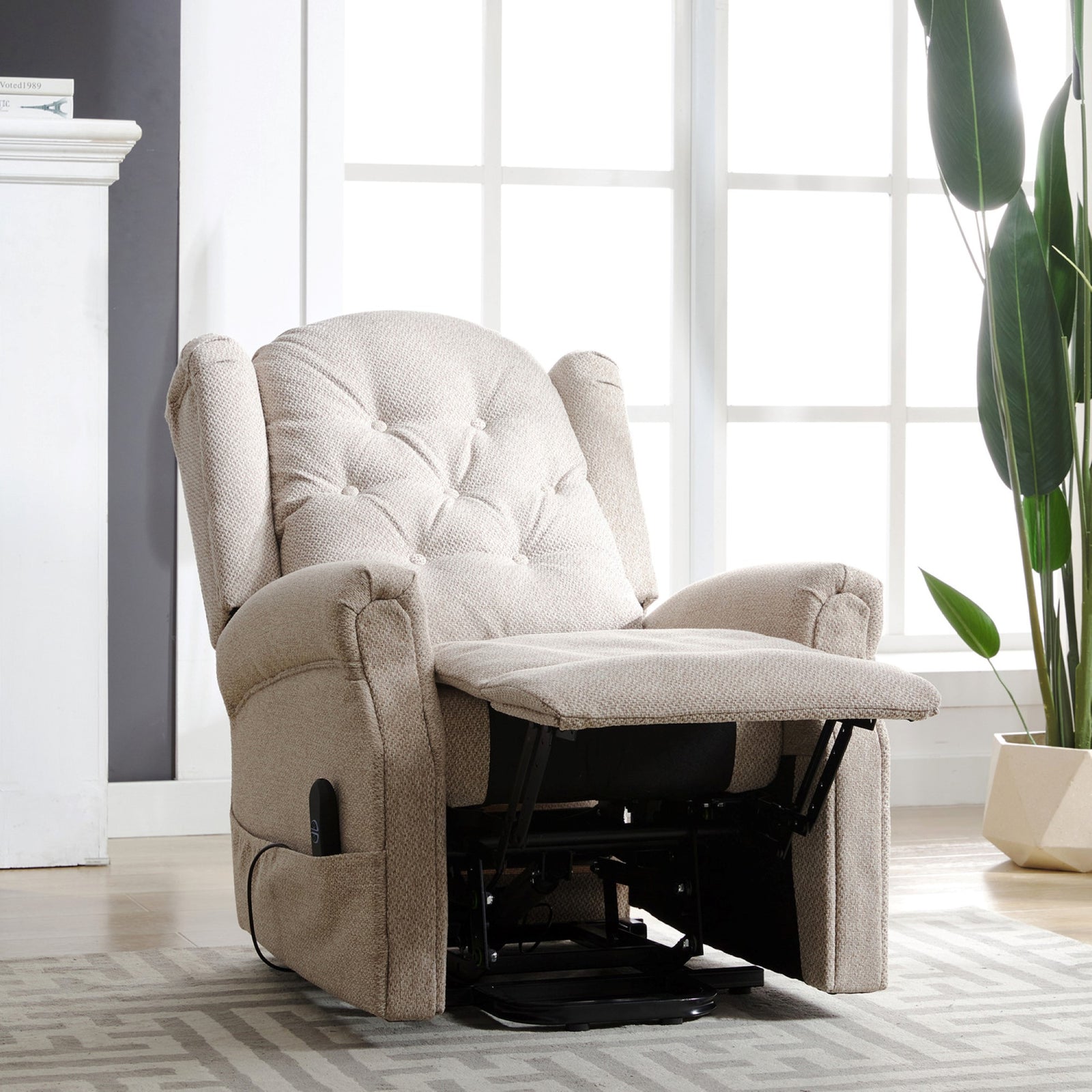 Crawley Electric Riser Recliner With Massage And Heat | Beige
