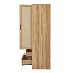 2-door Wardrobe With 2 Drawers | Natural