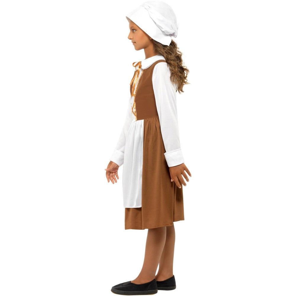 Tudor Girl Costume, Brown | Age 10-12