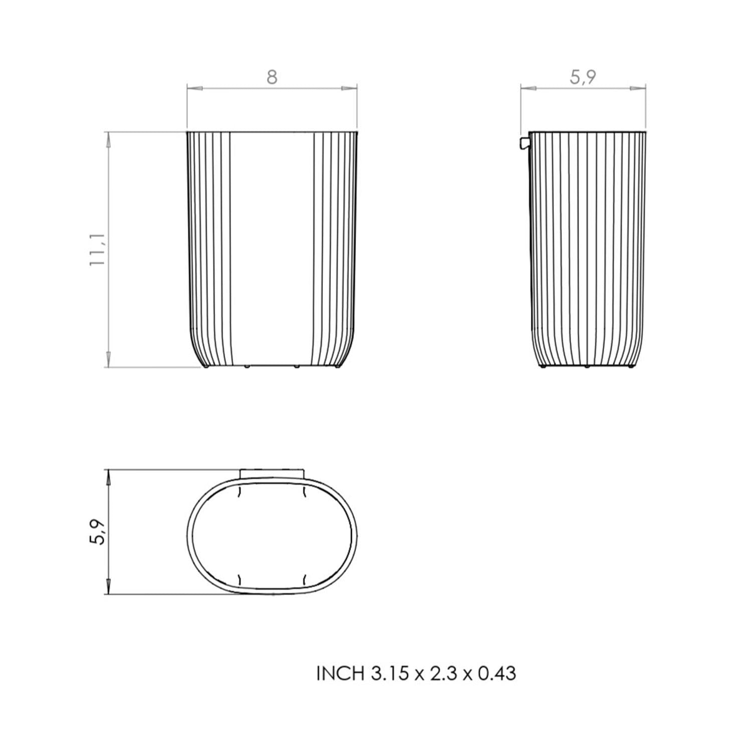 Toothbrush Holder White Freestand Compatible With Alife Collection