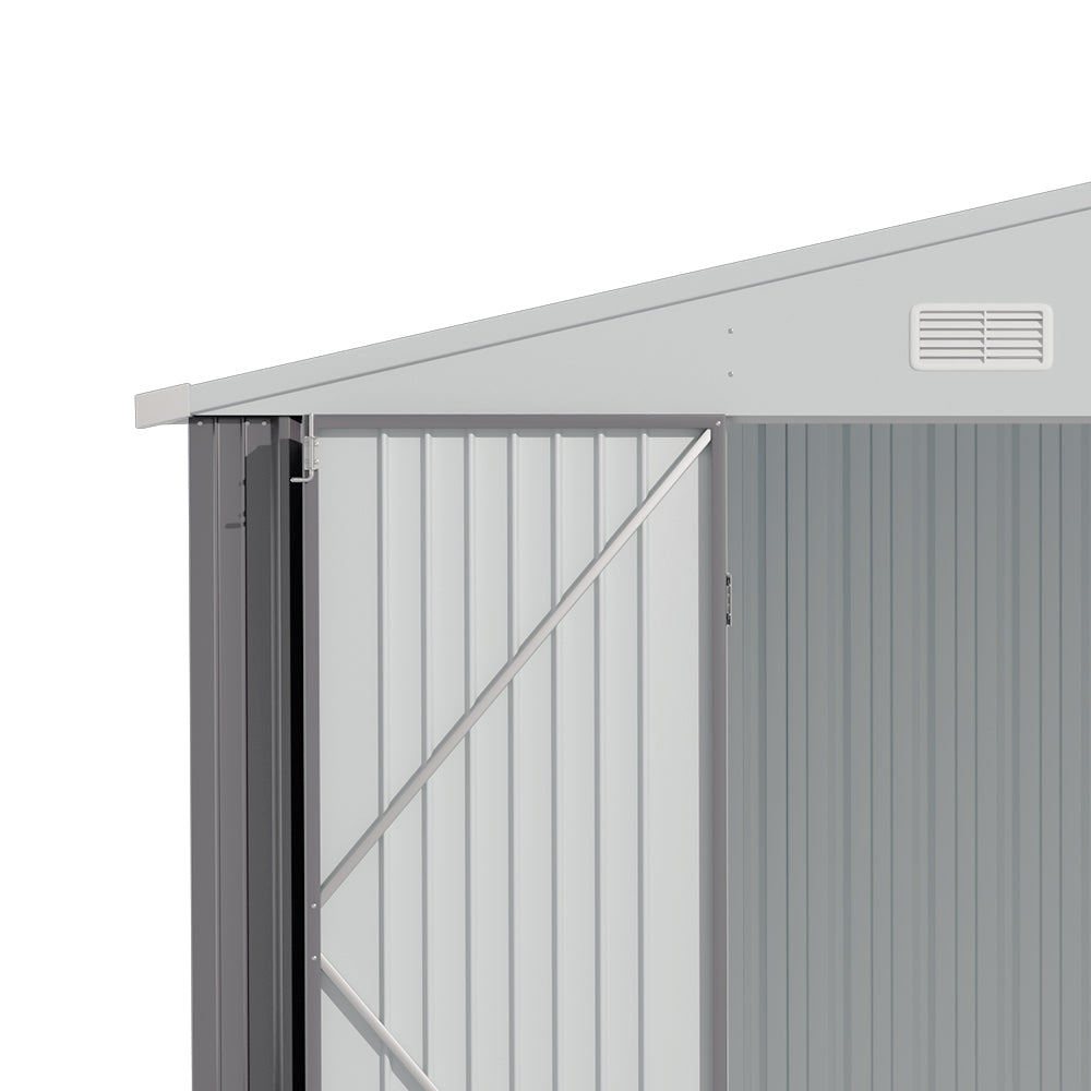 10x12ft Metal Garden Shed Outdoor Metal Storage Shed With Lockable Door