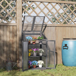 Wooden Greenhouse Cold Frame Semi Transparent | Gray