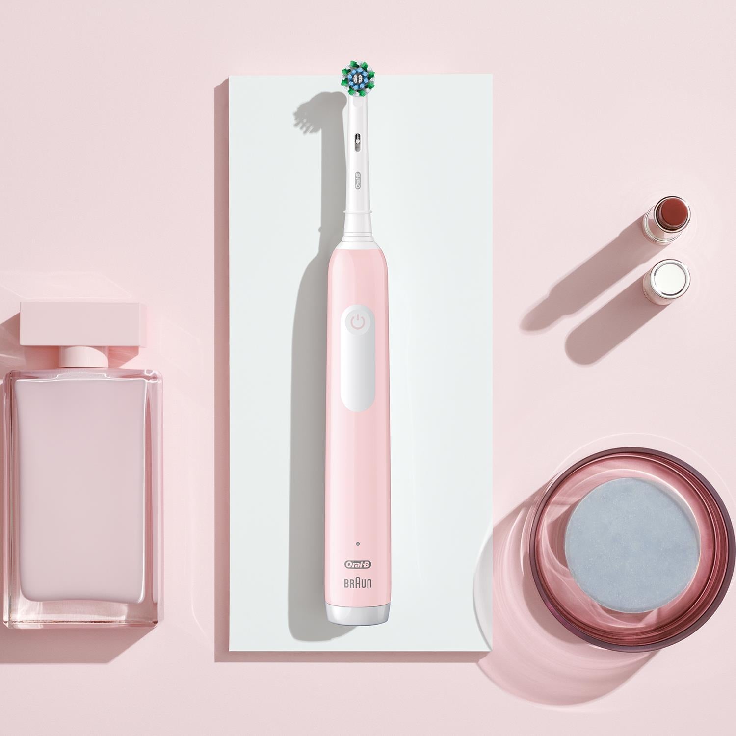 Pro 1 Cross-action Electric Rechargeable Toothbrush With 3 Modes, Pink