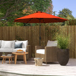 2.7m Patio Led Umbrella W/ Tilt/crank | Orange