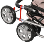 Pet Stroller Carrier Foldable Deluxe Jogger Walk Travel Dog Cat | Brown
