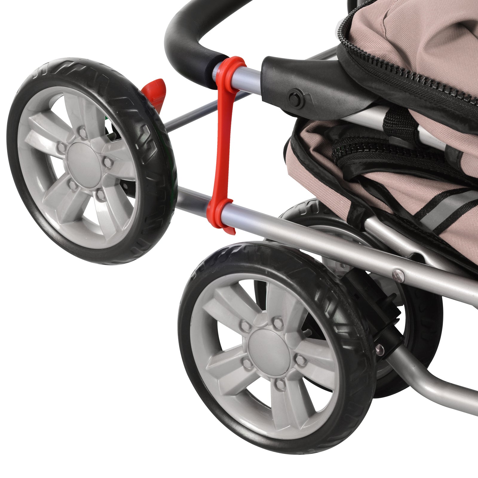 Pet Stroller Carrier Foldable Deluxe Jogger Walk Travel Dog Cat | Brown