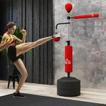 Boxing Bag Set With Adjustable Height | Red