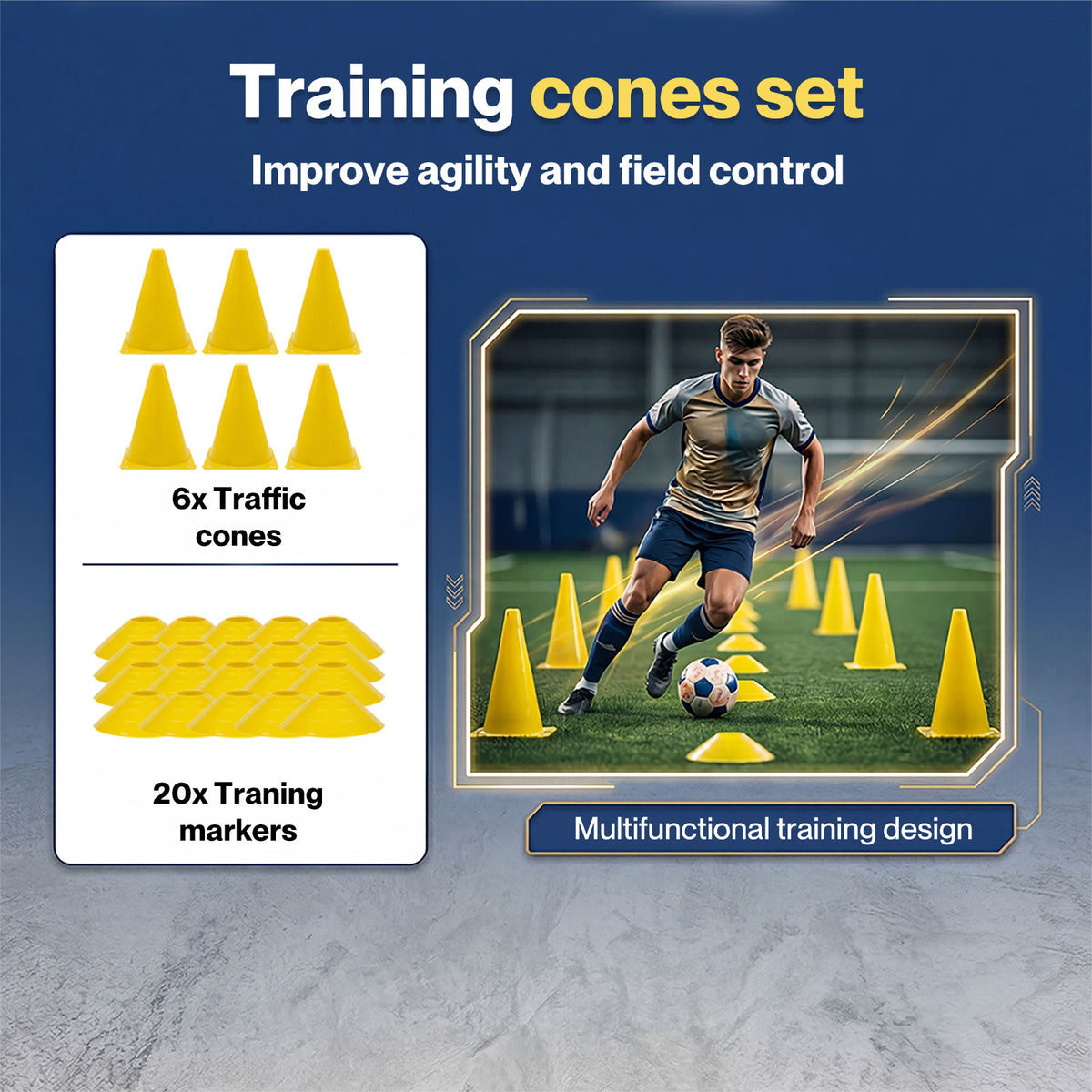 Centra Football Training Equipment Agility Ladder Training Kit Speed Cones