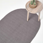 Handmade Woven Braided Oval Rug | 60cm x 80cm | Grey