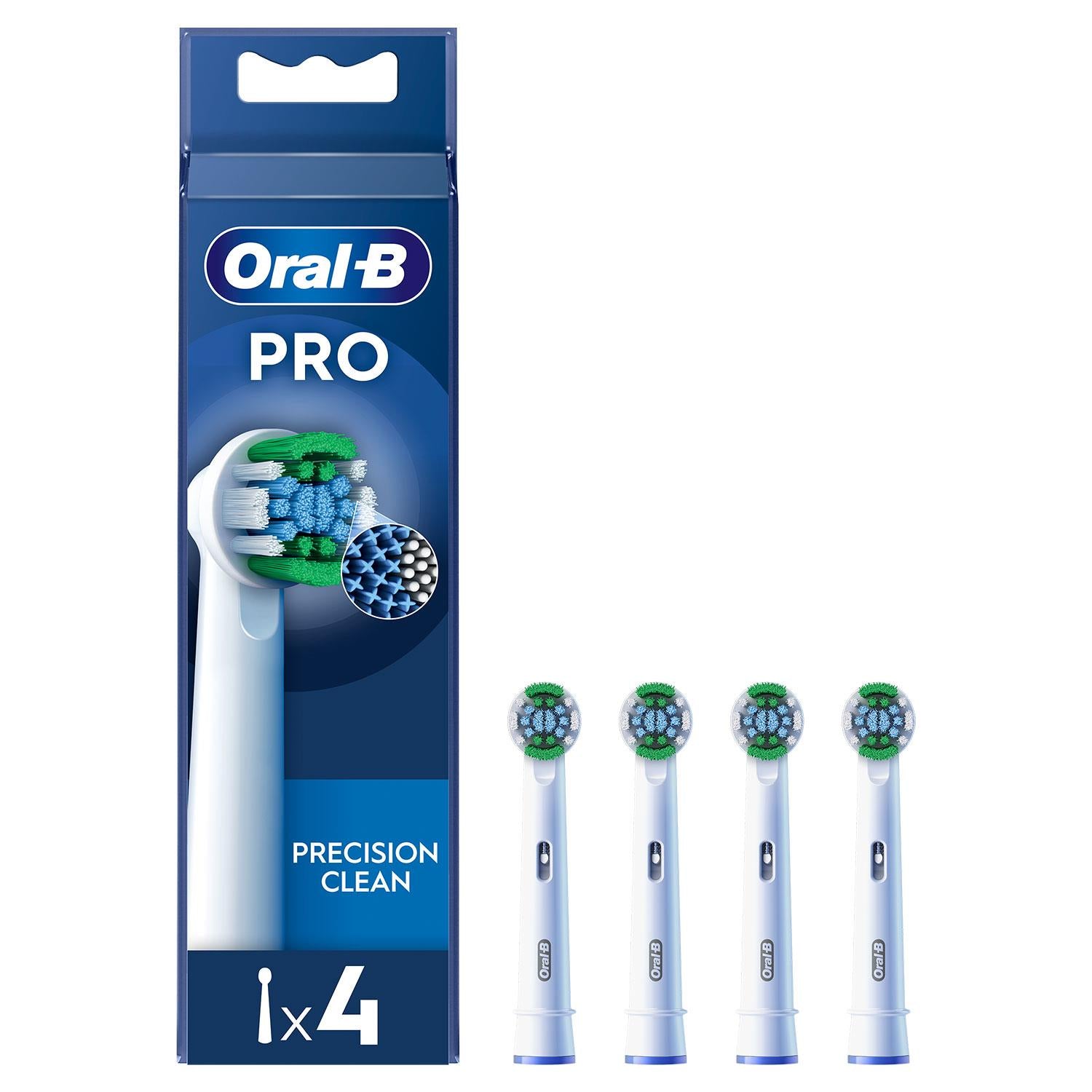 Pro Precision Clean Electric Toothbrush Refill Replacement Heads, Pk Of 4