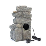 Water Feature Outdoor Led Waterfall Electric Fountain Rockery Garden Decor