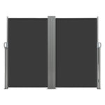 Outdoor Retractable Privacy Side Awning | Large | Gray