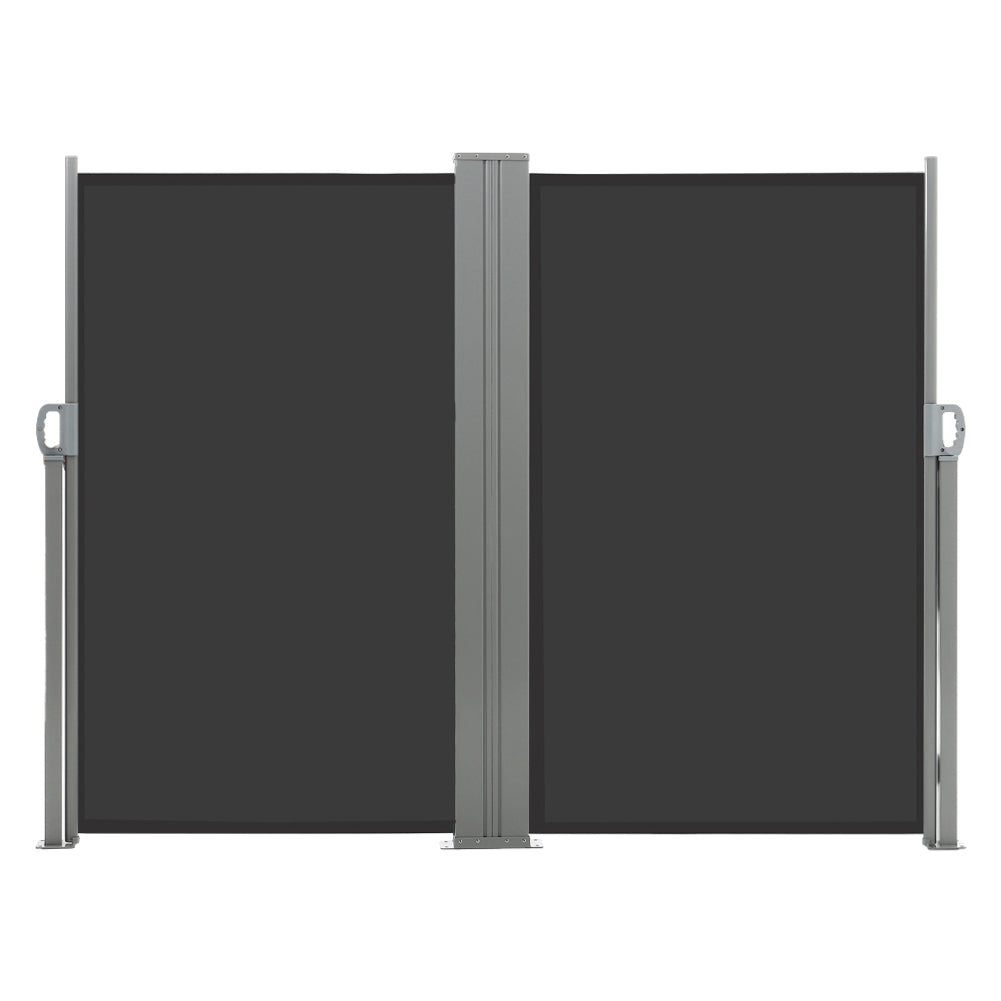 Outdoor Retractable Privacy Side Awning | Large | Gray