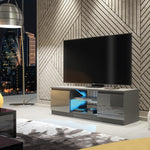 Aura Tv Unit 120cm With Led Lights | Large-Medium | Dark Grey