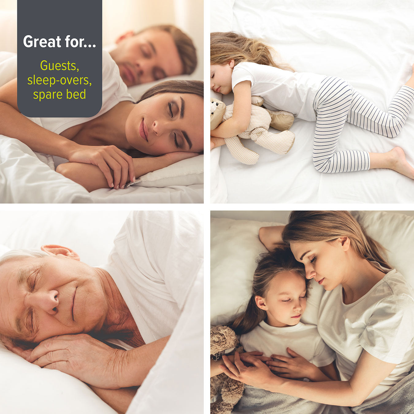 Air Bed Deluxe With Custom Fitted Sheet | Double