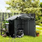 Garden Tool Storage Shed With Roll-up Zipper Door | Dark Gray