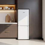 174 Litre Freestanding Fridge Freezer Low Frost Fridge with Reversible Door Hinge - Energy Saving LED lights & Adjustable thermostat – Low Noise [Energy Class E]