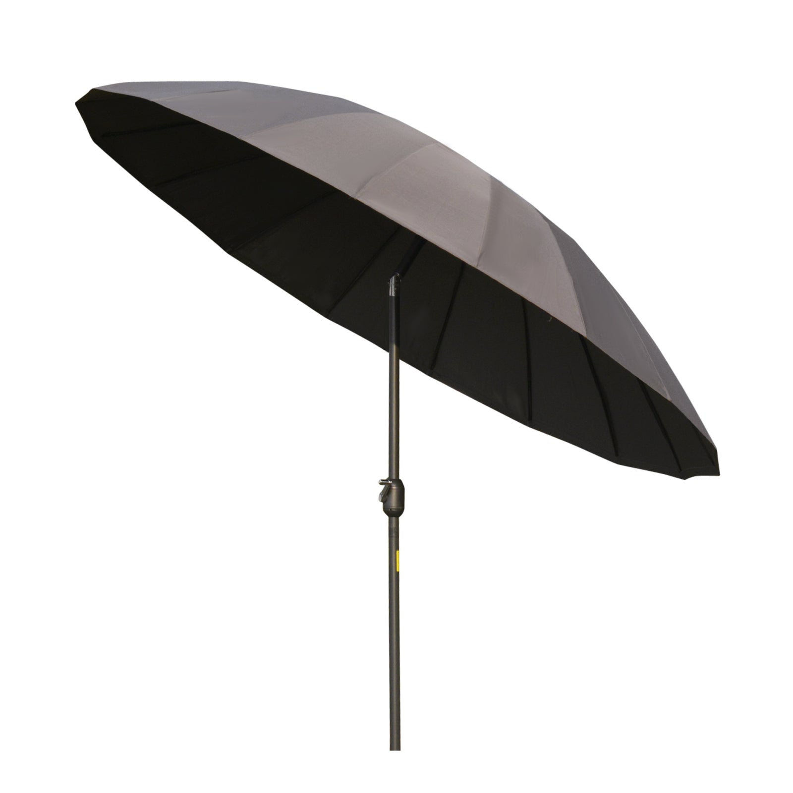 2.5m Curved Parasol With Metal Pole | Dark Gray