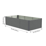 Rectangular Raised Garden Bed – Durable Steel Planter With Safe Edges, 240cm W X 120cm D X 60cm H, Spacious Vegetable Growing Area