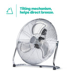 Chrome Floor Fan - 20"