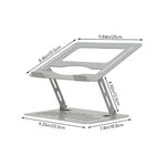 Aluminium Alloy Foldable Laptop Stand Adjustable, Portable & Ventilated Laptop Holder For 11 To 17 Inch Laptops | Silver