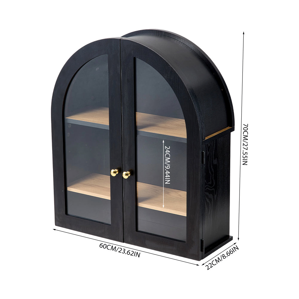 Arched Wall Cabinet With Adjustable Shelf