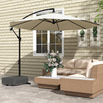 3m Cantilever Parasol Banana Umbrella, Beige