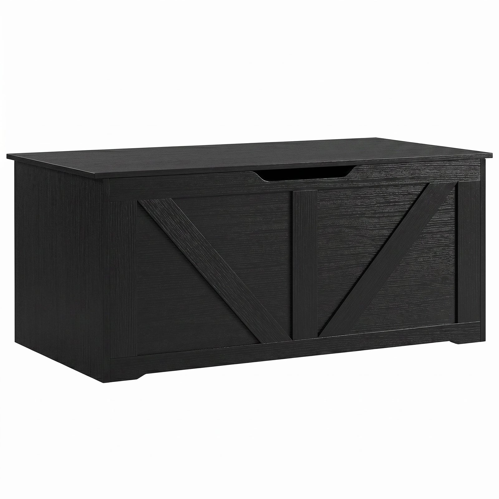 Storage Trunk For Living Room, With Safety Hinges, 100cm | Black