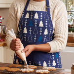 Blue Winterland Christmas Apron