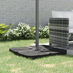 4pc Parasol Base, Up To 72kg, Black