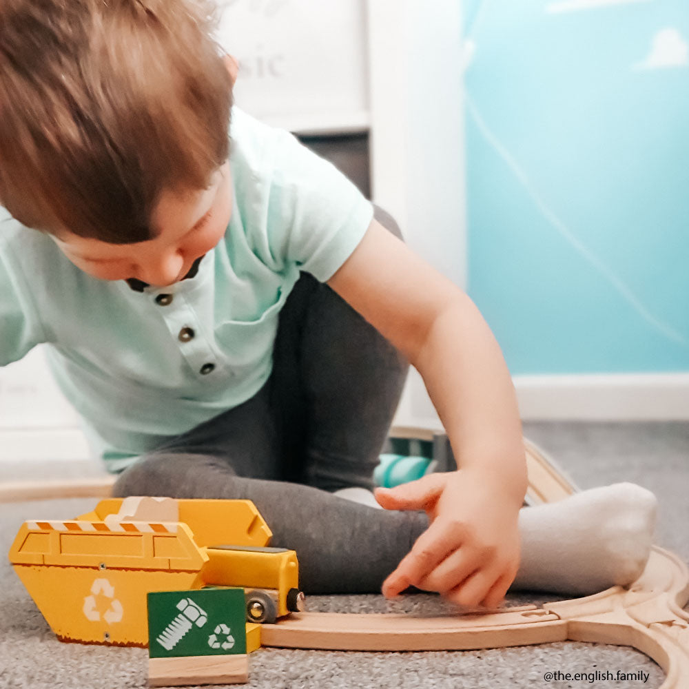 Recycling Skip for Wooden Construction Train Set