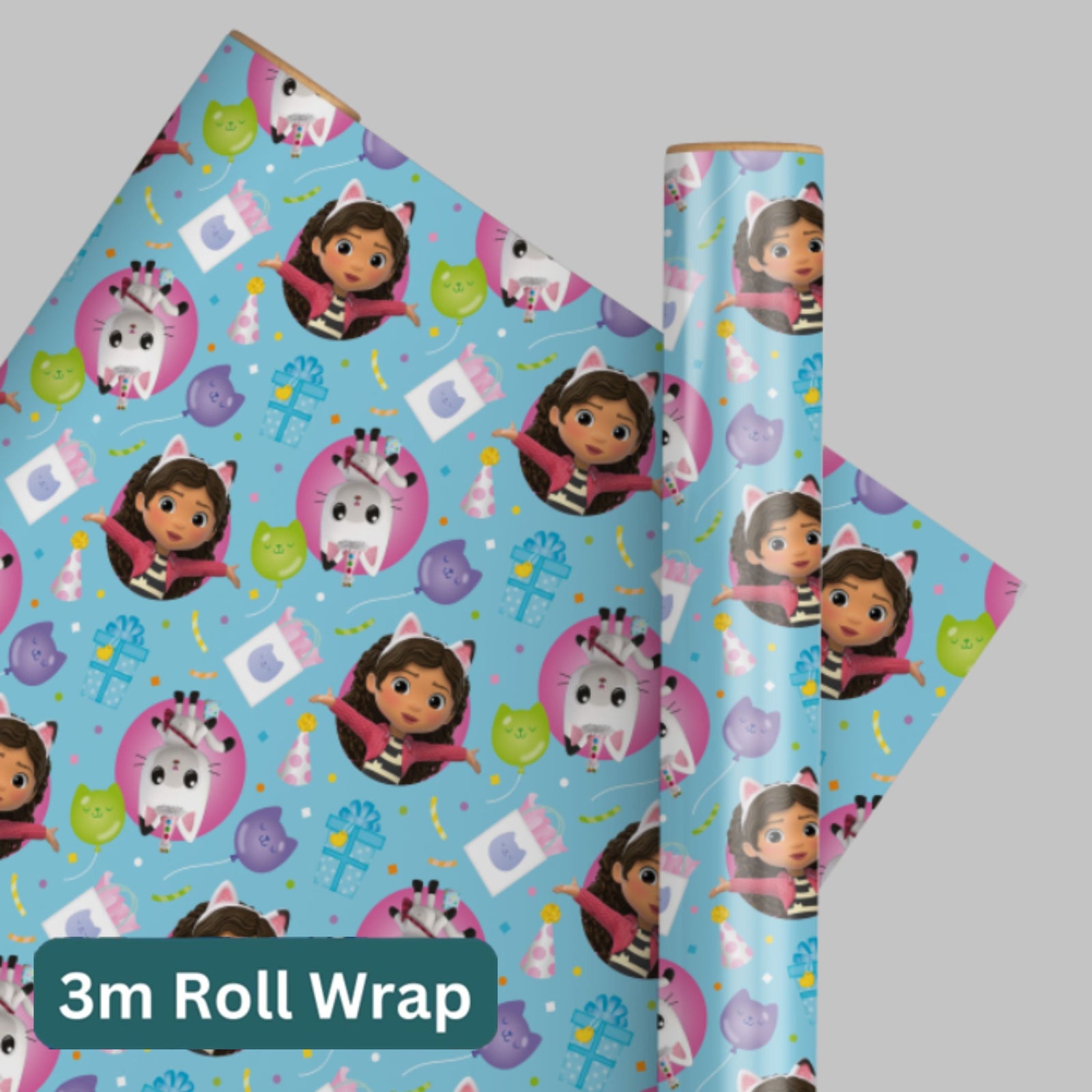 Gabby's Dollhouse 3m Roll Wrapping Paper Official Product