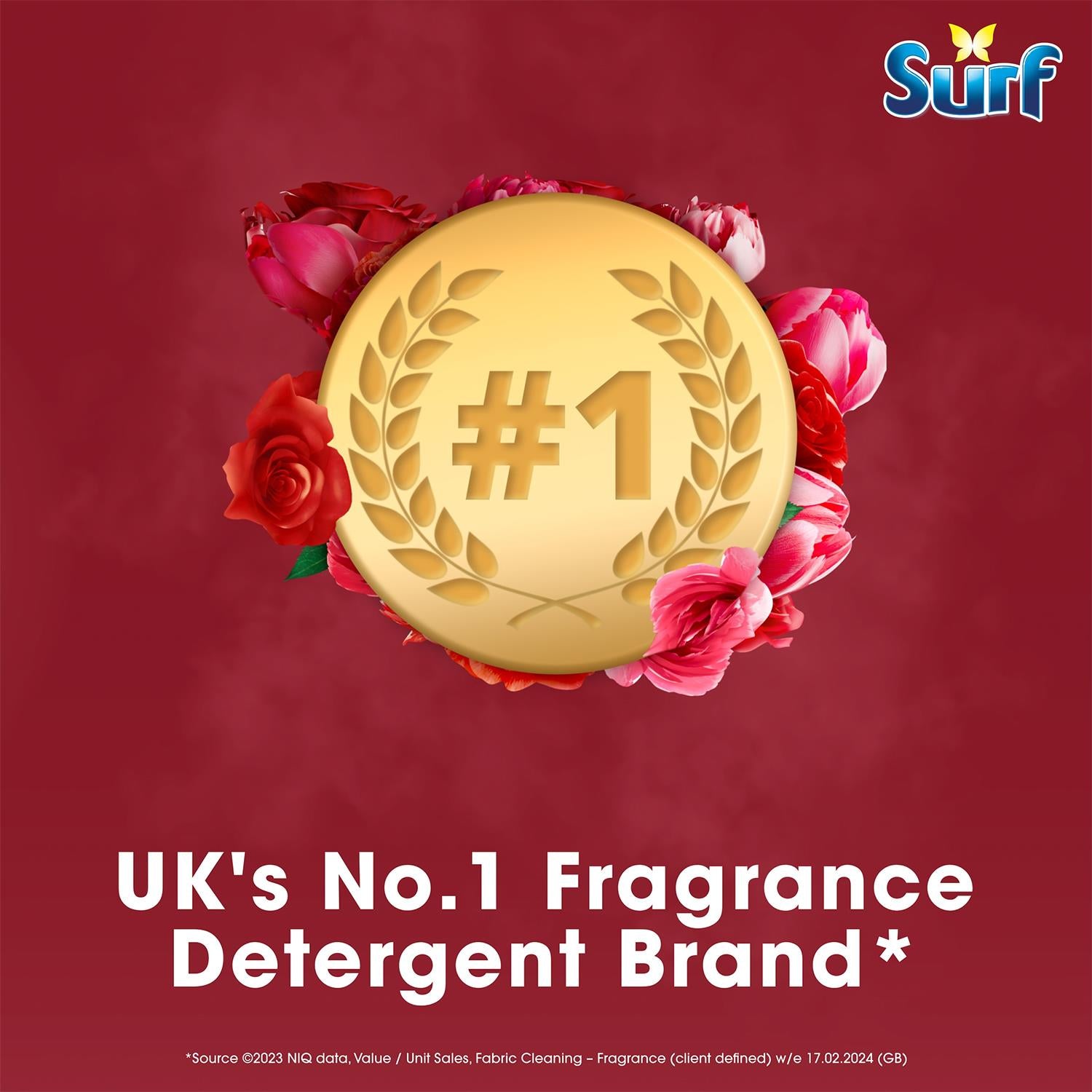 Laundry Washing Liquid Detergent Peony & Rose 2.6 Litre, 96 Washes, 4pk