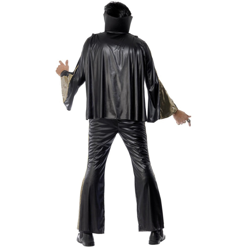 Elvis Costume, Black & Gold | Medium
