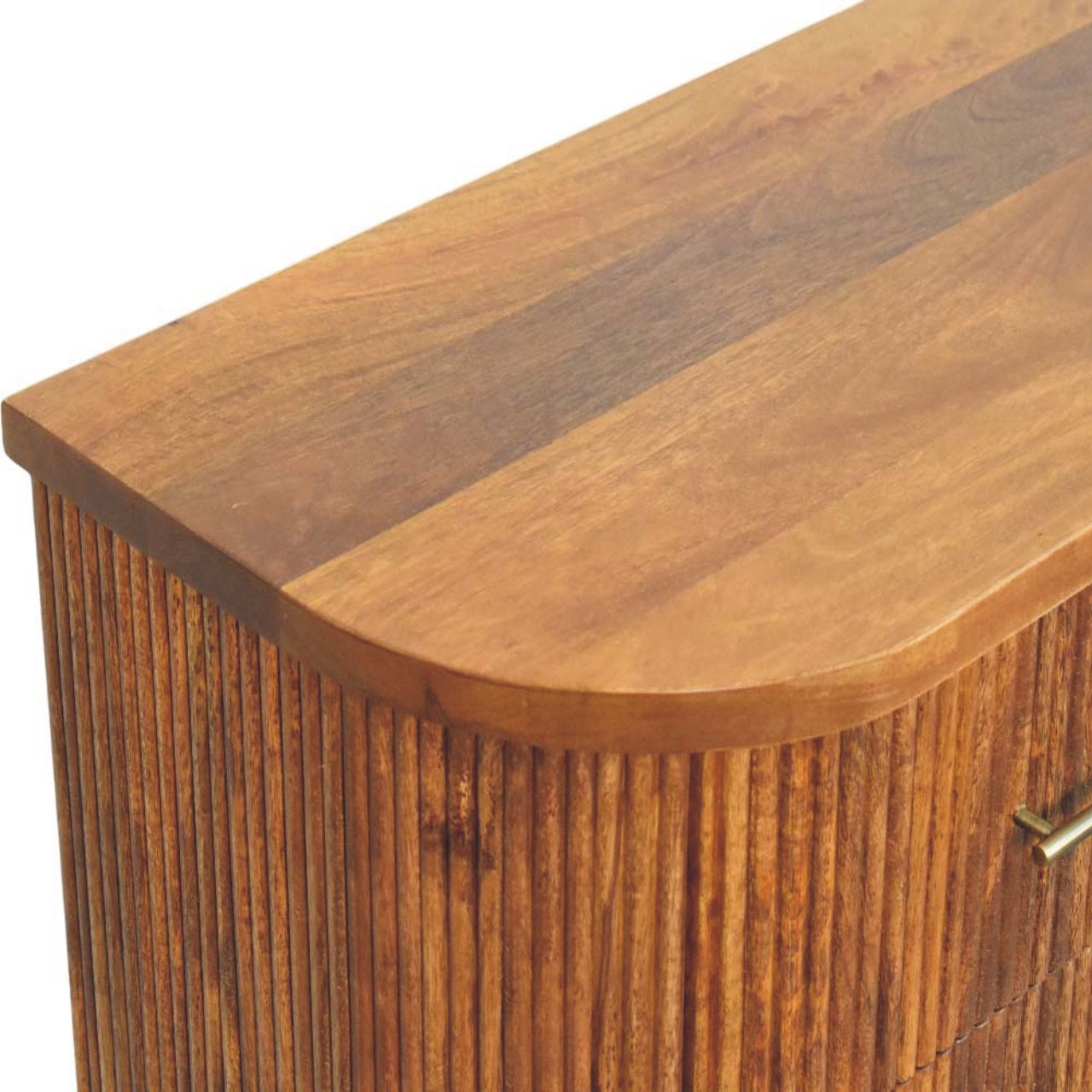 Solid Mango Wood, 3 Drawers, Dark Brown