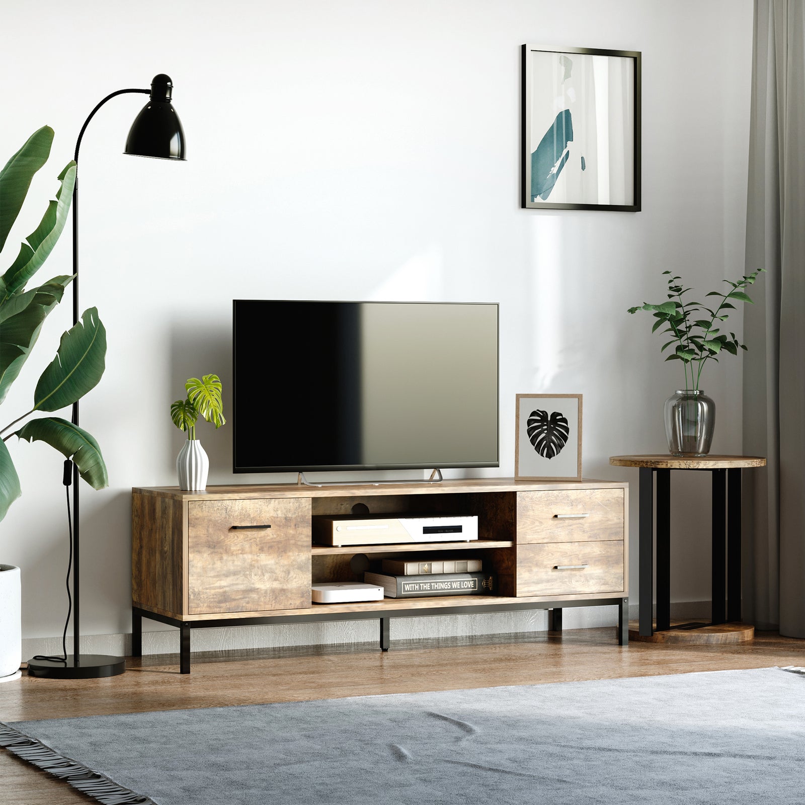 Tv Stand For Tv Up To 50 Inches With Storage Coffee