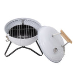 Portable Charcoal Grill With Lid, Built-in Thermometer, Heat-resistant Handle