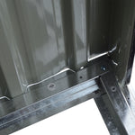 10.83  x 10.3 FT Waterproof Outdoor Metal Shed Garden Storage Tool Shed Apex Roof Double Door With Log Storage Store