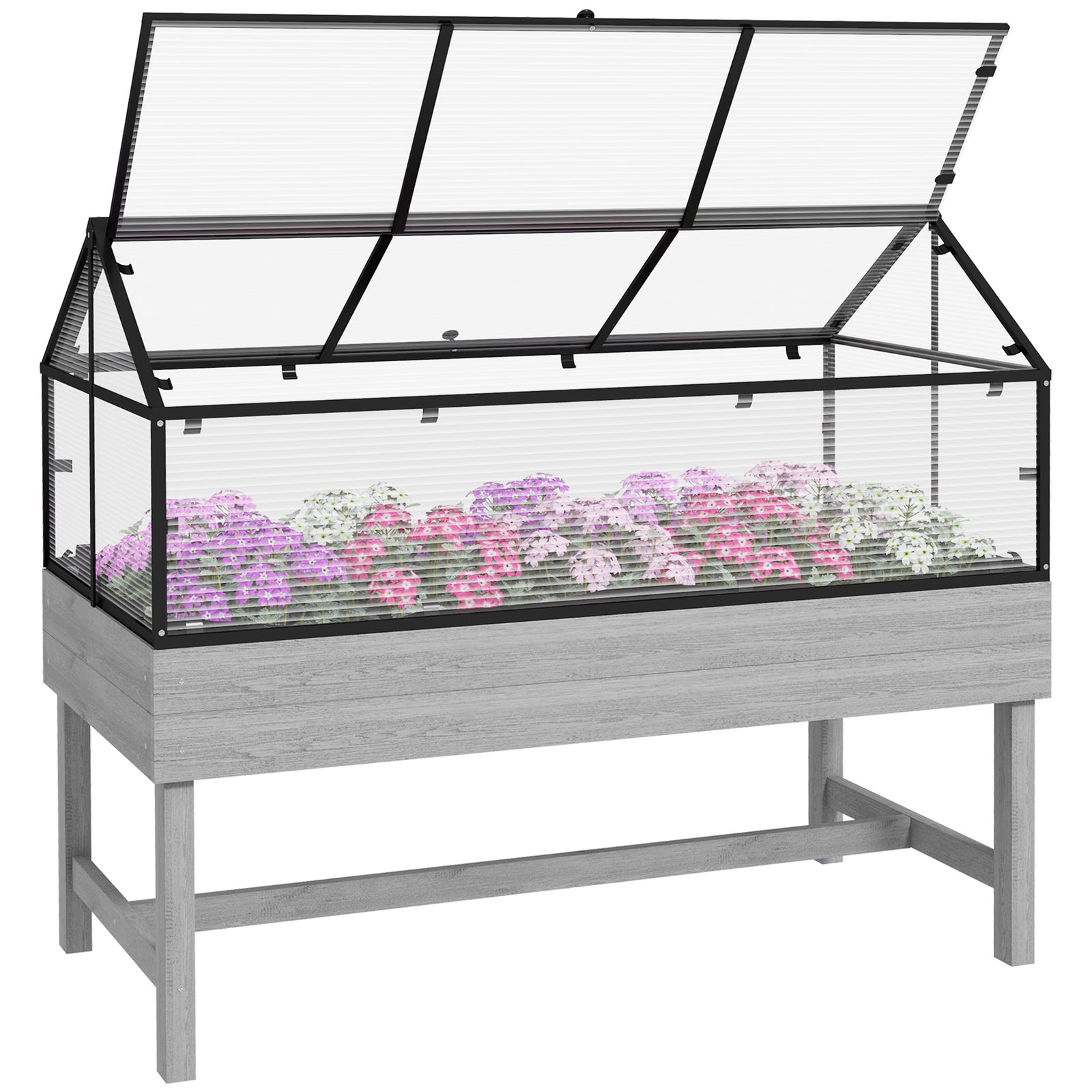 Raised Garden Bed With Greenhouse Vent